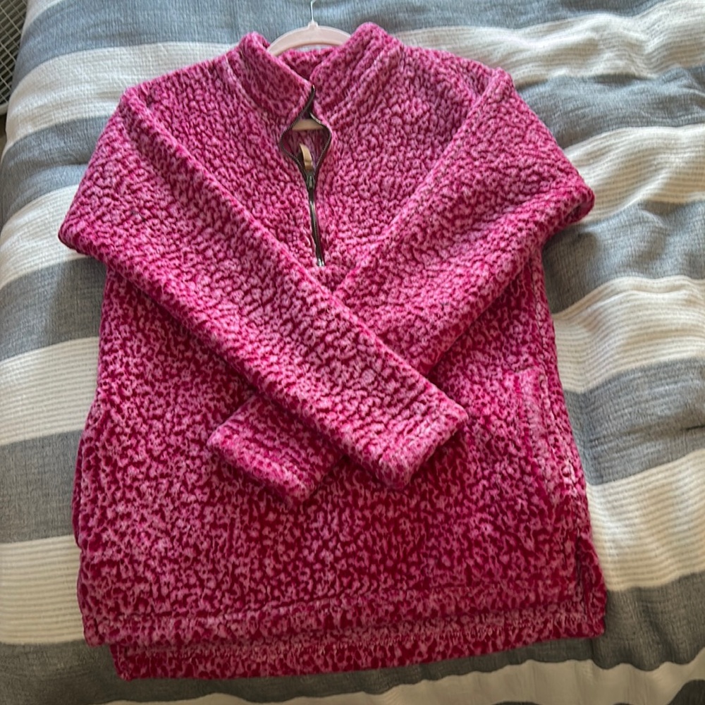 Pink Puffy 1/4 Zip Jacket